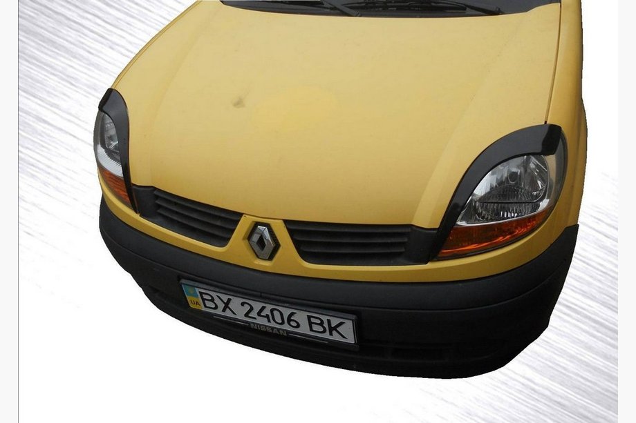 Renault Kangoo 1998–2008 Mračítka na světlomety (2 ks, černý ABS) (2003-2008) Černý lesk Image