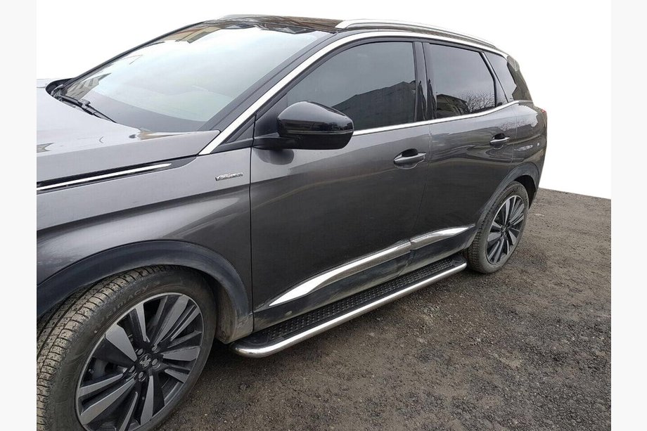 Peugeot 3008 2016–2023 Boční nášlapy Maydos V2 (2 ks, hliník ↗ nerez) Image