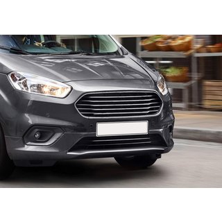 Nerezové chromové lišty na masku chladiče OmsaLine (2018↗, 4 ks) Ford Courier 2014–2023 fotografie 1