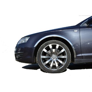 Nerezové lišty na lemy blatníků (4 ks) Audi A6 C6 2004–2011 fotografie 1