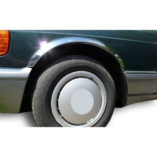 Nerezové lišty na lemy blatníků (4 ks) Mercedes S-сlass W126 1979–1991 fotografie 1