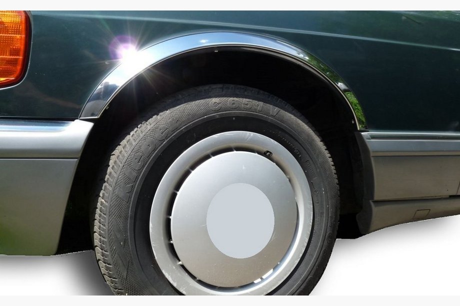 Mercedes S-class W126 1979–1991 Nerezové lišty na lemy blatníků (4 ks) Image