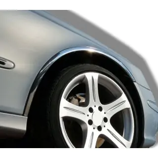 Nerezové lišty na lemy blatníků (4 ks) Mercedes E-сlass W211 2002–2009 fotografie 1