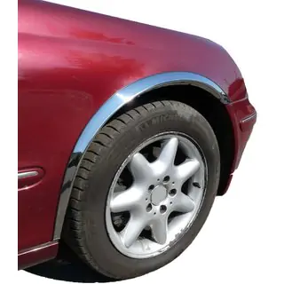 Nerezové lišty na lemy blatníků (4 ks) Mercedes C-Class W203 2000–2007 fotografie 1