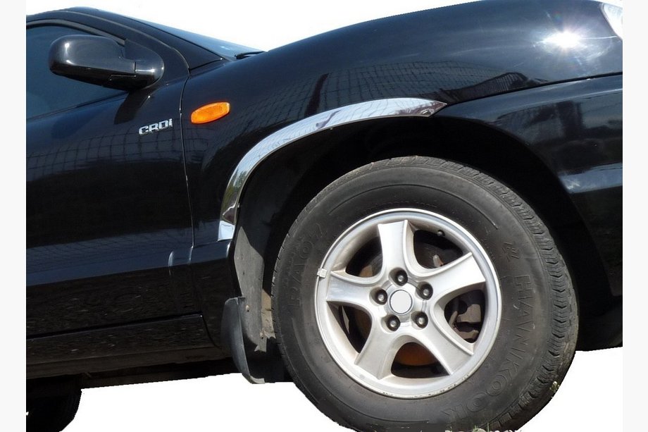 Hyundai Santa Fe 1 2000–2006 Nerezové lišty na lemy blatníků (4 ks) Image