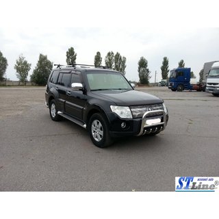 Přední nerezový ochranný rám (kengur) QT006 Mitsubishi Pajero Wagon III 1999–2006 fotografie 3