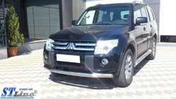 Mitsubishi Pajero Wagon IV 2006–2021 Přední ochranný rám ST008 (nerez) fotografie 6