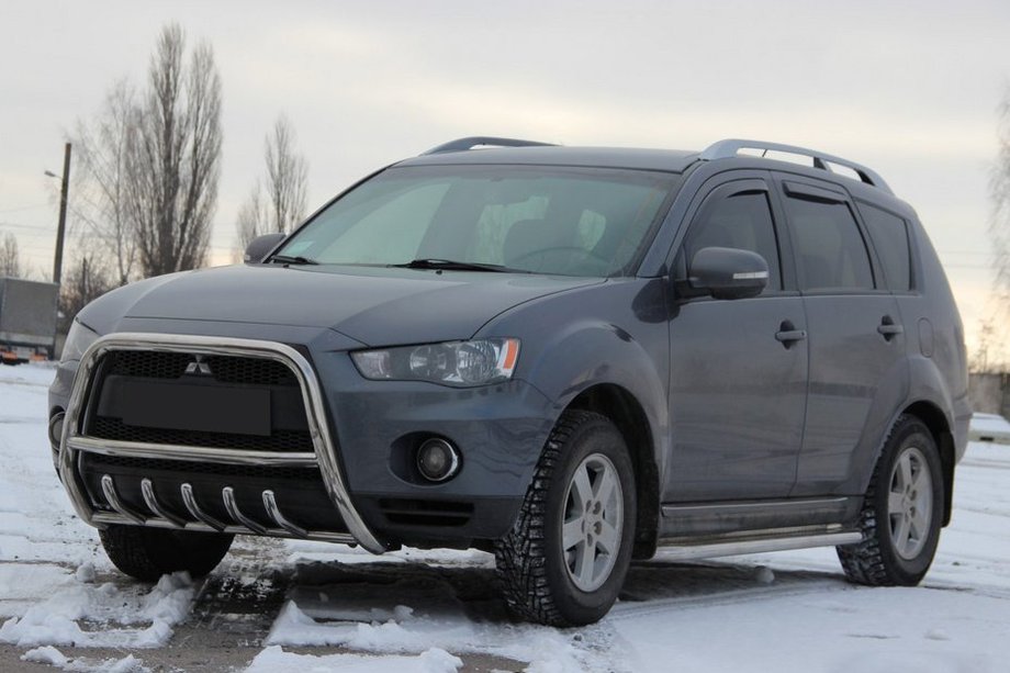 Mitsubishi Outlander 2006–2012 Přední ochranný rám WT Special (nerez) Image