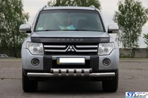 Mitsubishi Pajero Wagon III 1999–2006 Přední ochranný rám ST015 (nerez) fotografie 3