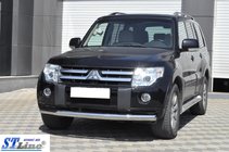 Mitsubishi Pajero Wagon IV 2006–2021 Přední ochranný rám ST008 (nerez) fotografie 3