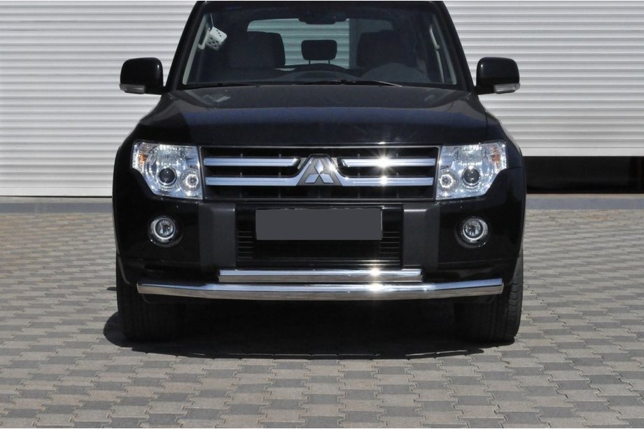 Mitsubishi Pajero Wagon IV 2006–2021 Přední ochranný rám ST014 (nerez) 60/42 mm Image