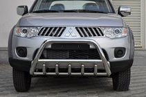 Mitsubishi L200 2006–2015 Přední ochranný rám (bull bar) WT003 (nerez) fotografie 1