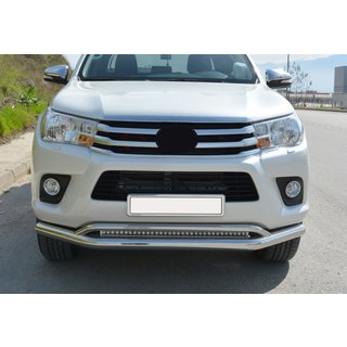Přední dvojitý ochranný rám Vegas (2015-2020, nerez) Toyota Hilux 2015– fotografie 1