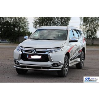Přední ochranný rám ST016 (nerez) Mitsubishi Pajero Sport 2015– fotografie 2