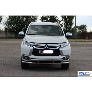 Přední ochranný rám ST016 (nerez) Mitsubishi Pajero Sport 2015– fotografie 3