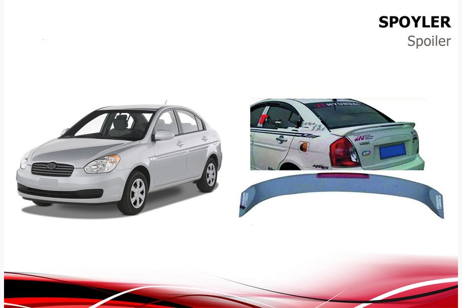 Hyundai Accent 2006–2010 Spoiler Niken (k lakování) Image