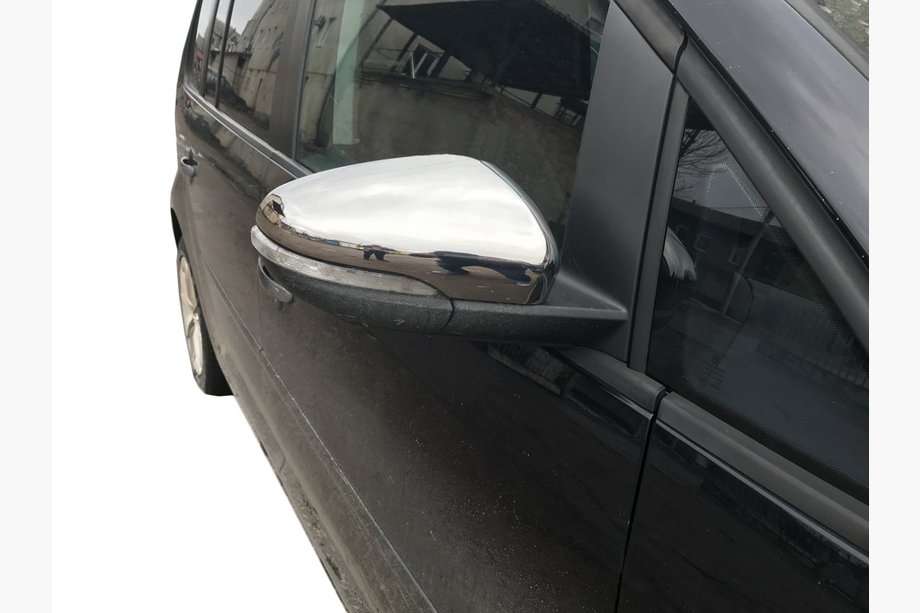 Volkswagen Touran 2010–2015 Chromové kryty zpětných zrcátek (2 ks, nerez) OmsaLine – italská nerezová ocel Image