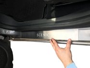Renault Scenic/Grand 2009–2016 Nerezové kryty prahů Nataniko (4 ks, nerez) Premium – 3M páska, 0,8 mm fotografie 1
