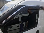 Fiat Doblo II 2010–2022 Okenní ofuky s chromovanou lištou (4 ks, Niken) fotografie 3