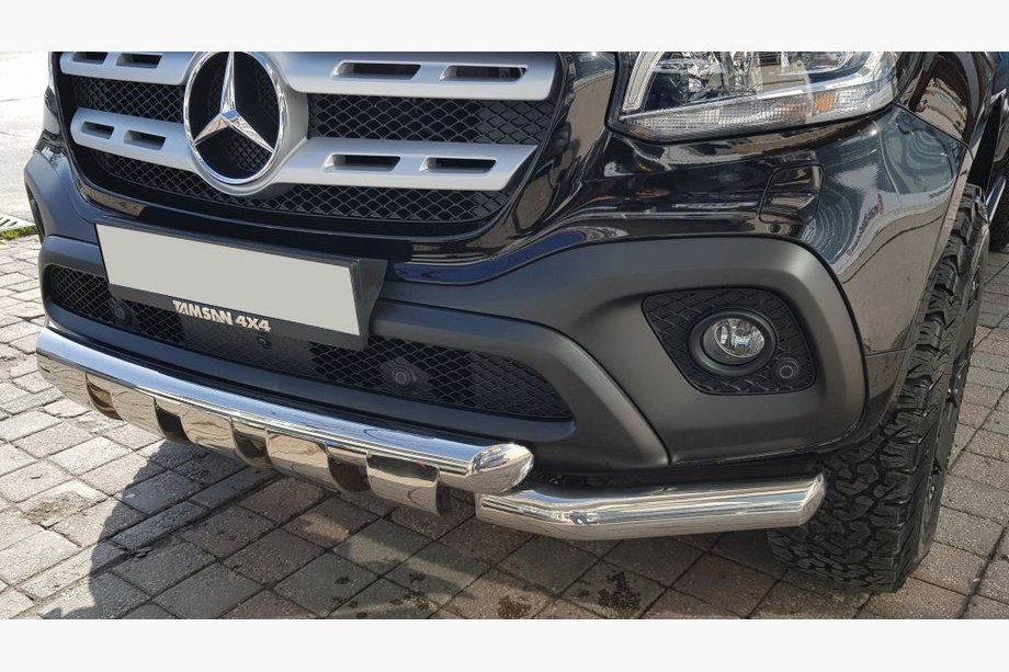 Mercedes X-Class 2017–2020 Přední ochranná tyč Gronder (nerez, 70 mm) Image