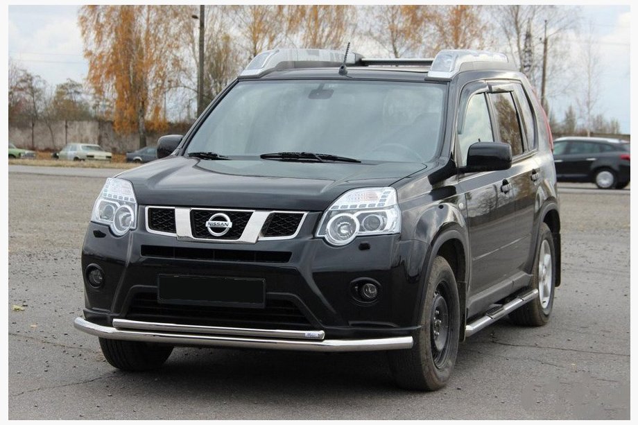 Nissan X-trail T31 2007–2014 Přední ochranný rám ST014 (nerez) Image