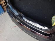Nissan Qashqai 2007–2010 Nerezová ochranná lišta zadního nárazníku s gumovými vložkami fotografie 2