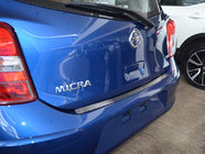 Nissan Micra K13 2011–2016 Nerezová lišta zadního nárazníku Natanika fotografie 1