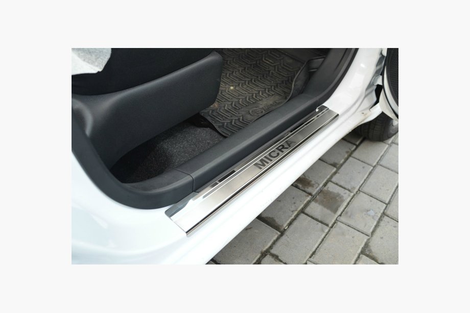Nissan Micra K13 2011–2016 Nerezové kryty prahů Natanika Premium (4 ks) Image