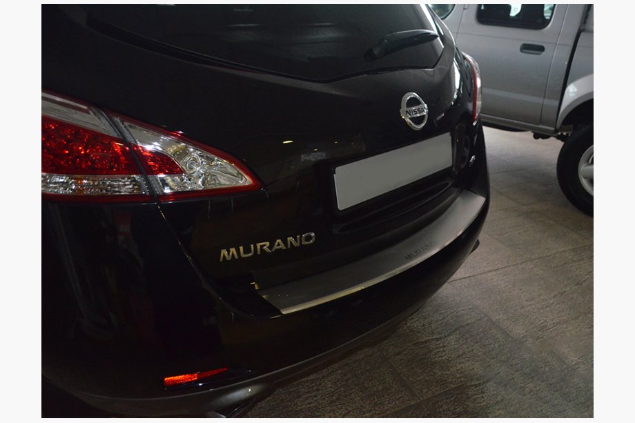 Nissan Murano 2008–2014 Nerezová lišta na zadní nárazník s ohybem Nataniko Image