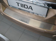 Nissan Tiida 2004–2011 Ochranná lišta zadního nárazníku Nathaniko (nerez) fotografie 1
