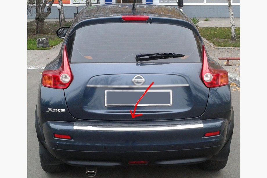 Nissan Juke 2010–2019 Ochranná lišta na zadní nárazník OmsaLine (nerez) Image