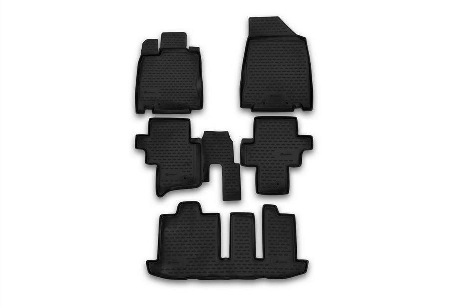 Nissan Pathfinder R52 2012–2021 (2014↗) Gumové autokoberce do interiéru (5 ks, Novline) Image