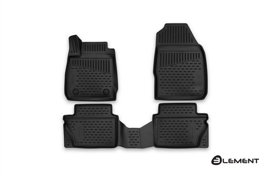 Ford Fiesta 2008–2017 (2015↗) 3D gumové autokoberce do interiéru (4 ks, Novline) Image