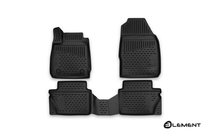 Ford Fiesta 2008–2017 (2015↗) 3D gumové autokoberce do interiéru (4 ks, Novline) fotografie 1