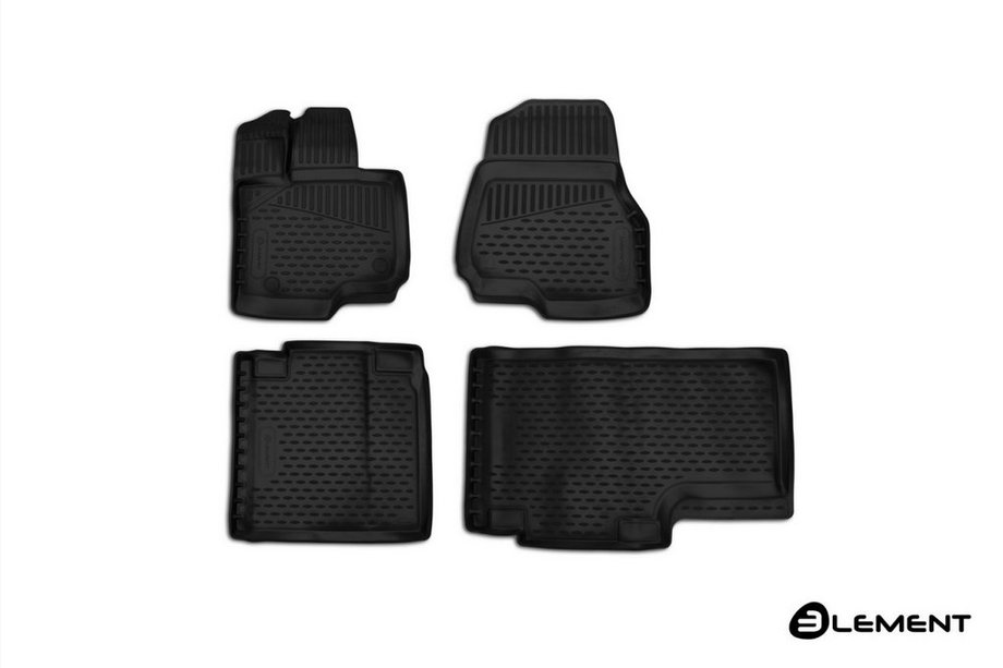 Ford F-150 2014–2021 3D gumové rohože do interiéru (4 ks, Novline) Supercab (ext. cab) Image