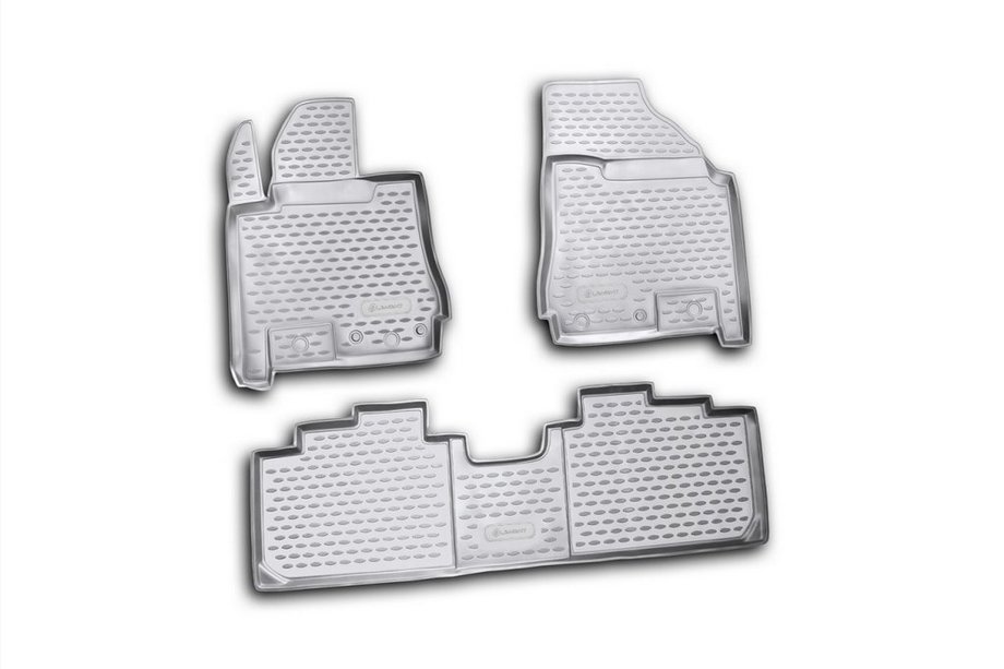 Cadillac SRX 2004–2009 (2010↗) Gumové koberce do interiéru (3 ks, Novline) Image
