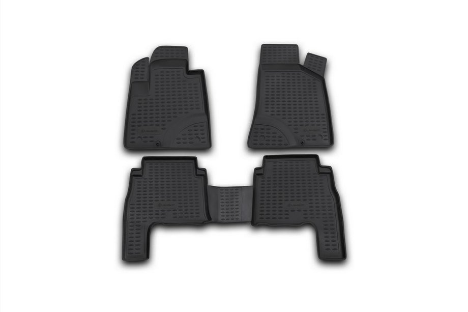 Hyundai Santa Fe 2 2006–2012 (2006-2010) Gumové koberce do interiéru (4 ks, Novline) Image