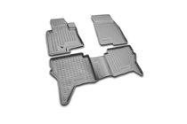 Mitsubishi Pajero Wagon IV 2006–2021 Gumové autokoberce do interiéru (4 ks, Novline) 3D fotografie 1