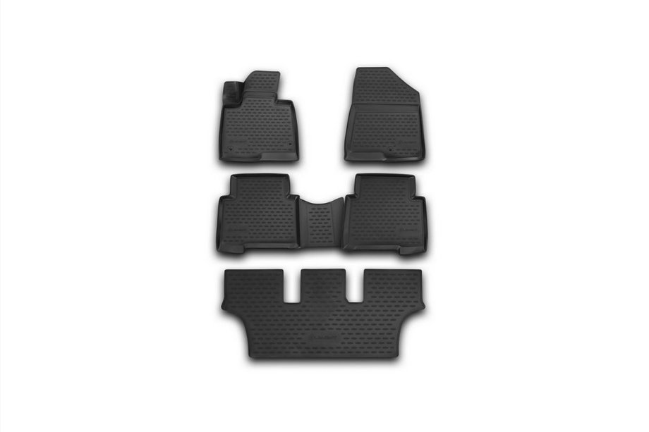 Hyundai Santa Fe 3 2012–2018 3D gumové autokoberce do interiéru (5 ks, Novline) Grand Fotografie 1