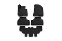 Kia Carens 2012– 3D gumové koberečky do interiéru (5 ks, Novline) pro 7 míst fotografie 1
