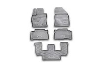 Toyota Verso 2009–2018 (2009-2013) Gumové koberečky do interiéru (3 řady) (sada 5 ks, Novline) Varianta 2 fotografie 1