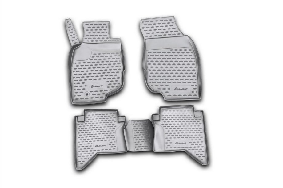 Toyota Hilux 2006–2015 (2008↗) Gumové autokoberce do interiéru (4 ks, Novline) Image