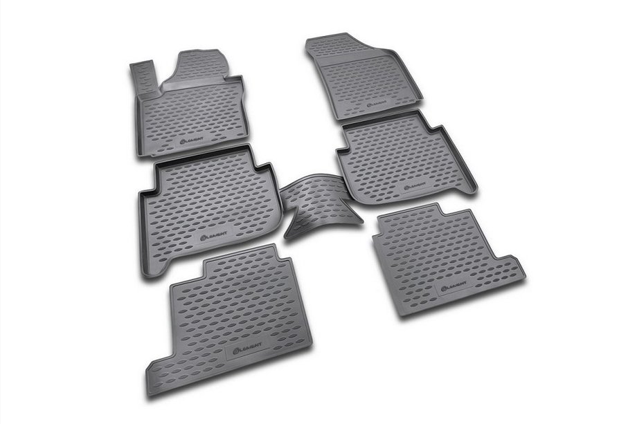Volkswagen Touran 2003–2010 Gumové autokoberce do interiéru (6 ks, Novline) pro 7 míst Image