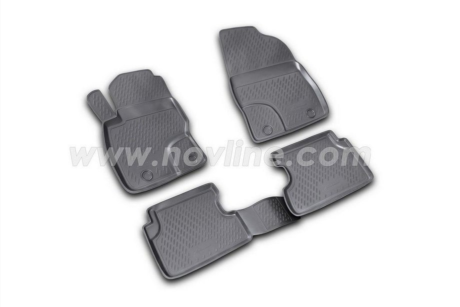Ford Focus II 2005–2008 Gumové autokoberce do interiéru (4 ks, Novline) Varianta 1 Image