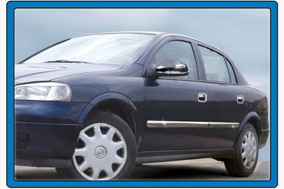Opel Astra G Classic 1998–2012 Nerezové lišty na dveře (4 ks) Carmos - turecká ocel Image