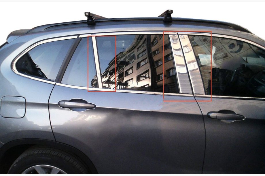 BMW X1 E84 2009–2015 Nerezové lišty sloupků dveří, 6 ks Image