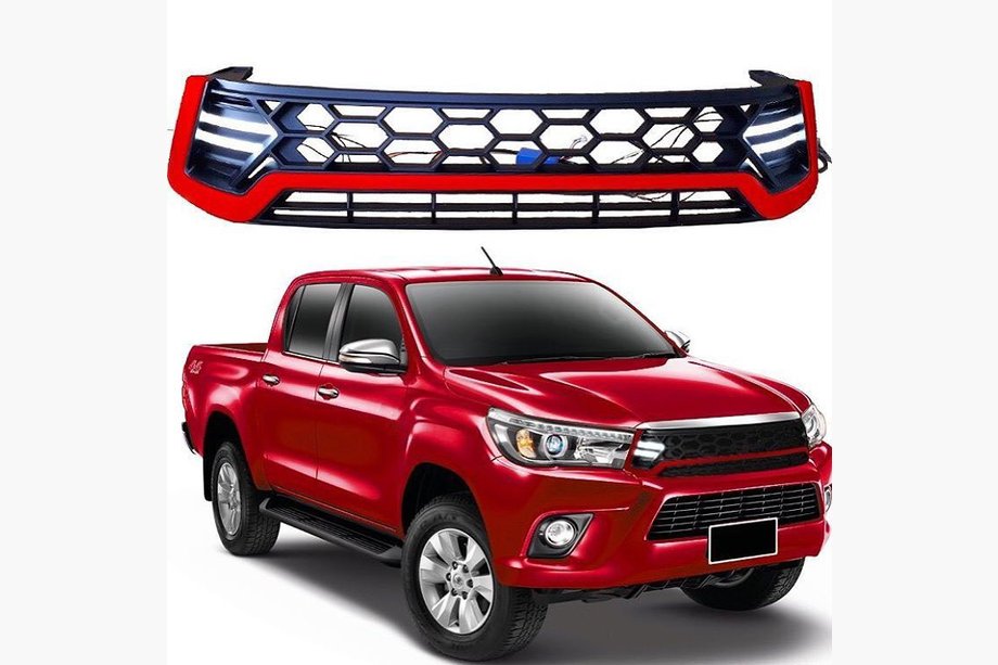 Toyota Hilux 2015– Přední maska s LED Červená Image