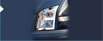 Ford Transit 2000–2014 Přední chromové lišty světlometů Omsa (ABS) fotografie 1
