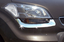 Kia Soul I 2008–2013 Nerezové kryty světlometů (2 ks) fotografie 1