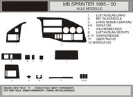 Mercedes Sprinter W901/902/903/904/905 1995–2006 (Tdi, 1995-2000) kryty palubní desky (VIP-Hartman) Ořech fotografie 1